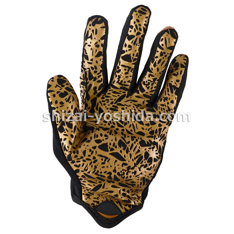 TryAnt #716 3D GLOSS 手袋 グローブ シャンパンゴールド 10双セット（マイクロファイバー＆カラーシリコンゴム・グローブ）  物流資材のヨシダ