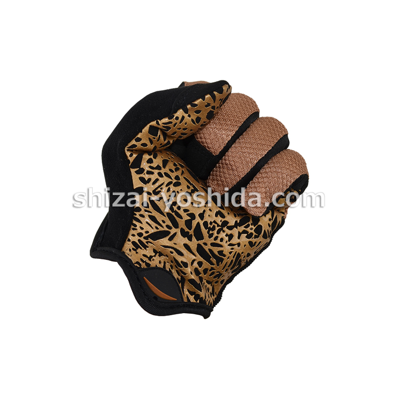 TryAnt #716 3D GLOSS 手袋 グローブ シャンパンゴールド 10双セット（マイクロファイバー＆カラーシリコンゴム・グローブ）  物流資材のヨシダ